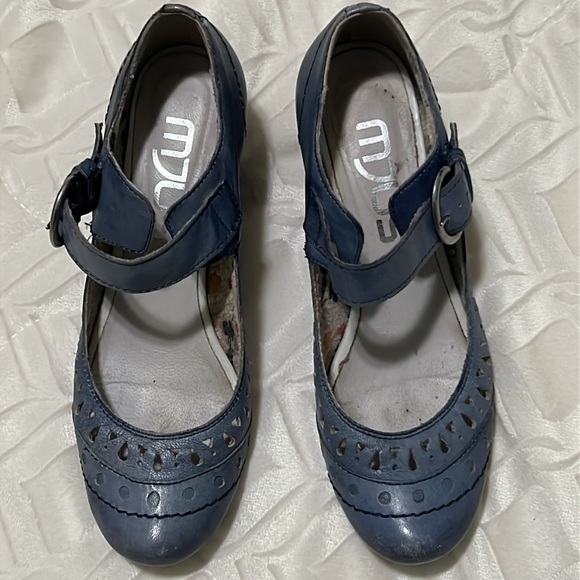 Cobalt Blue Mary Janes - Picture 3 of 12
